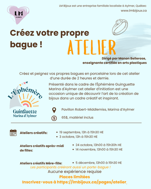 Atelier - Créez votre propre bague en porcelaine