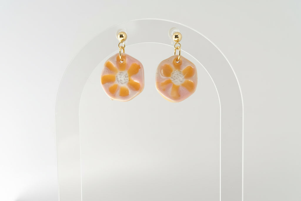 Fleur orangé et rose