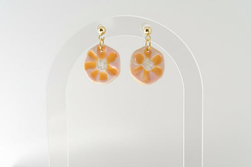 Boucles d’oreilles Marguerite Rosée