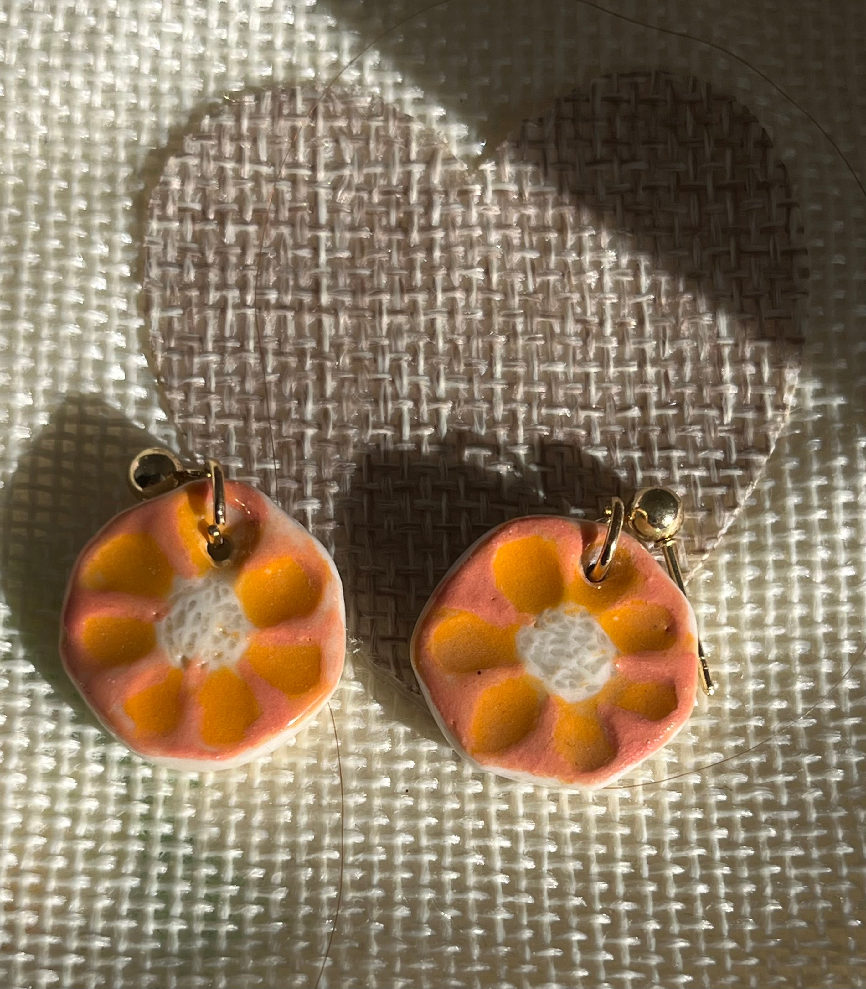 Fleur orangé et rose