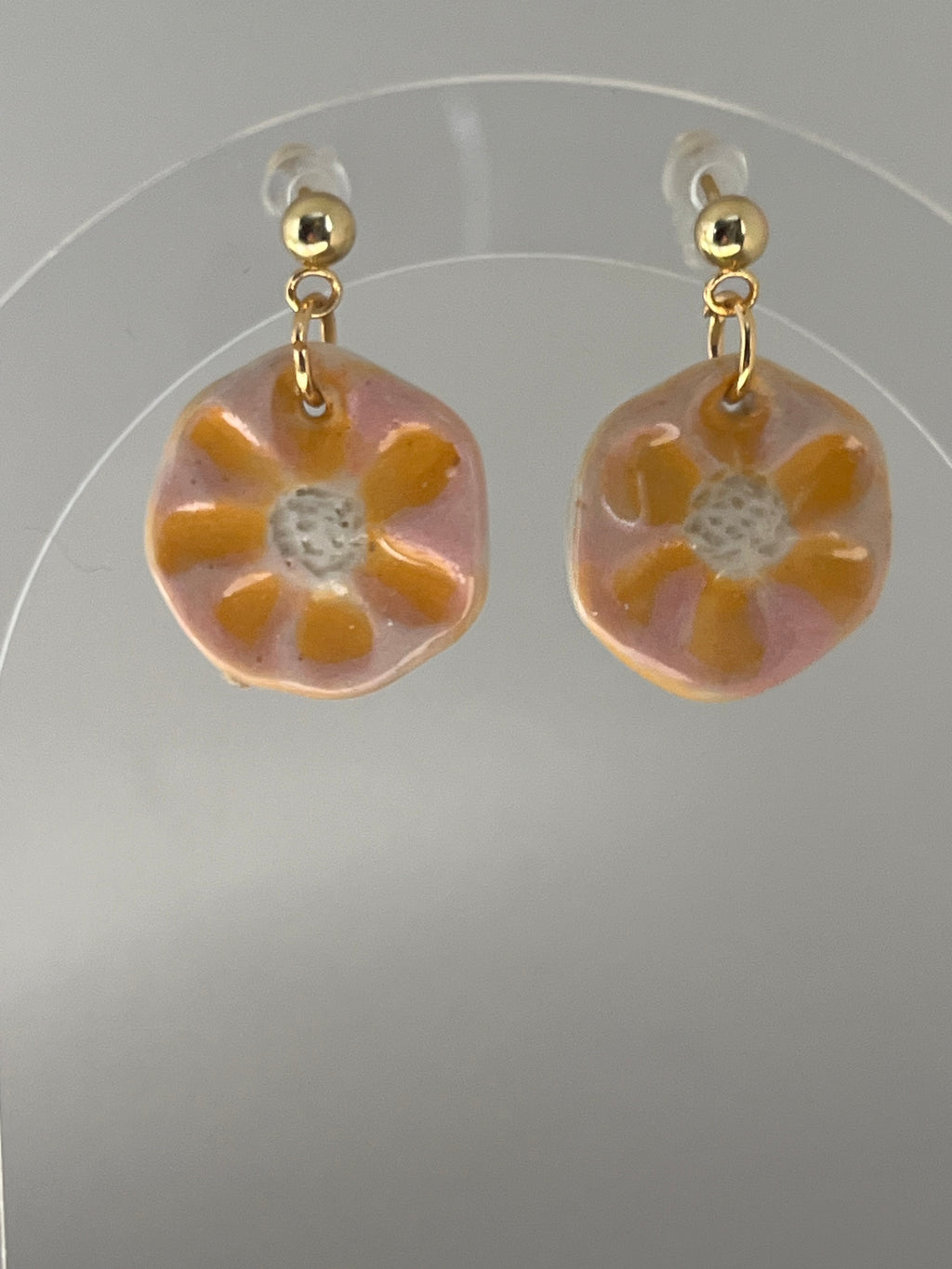 Fleur orangé et rose