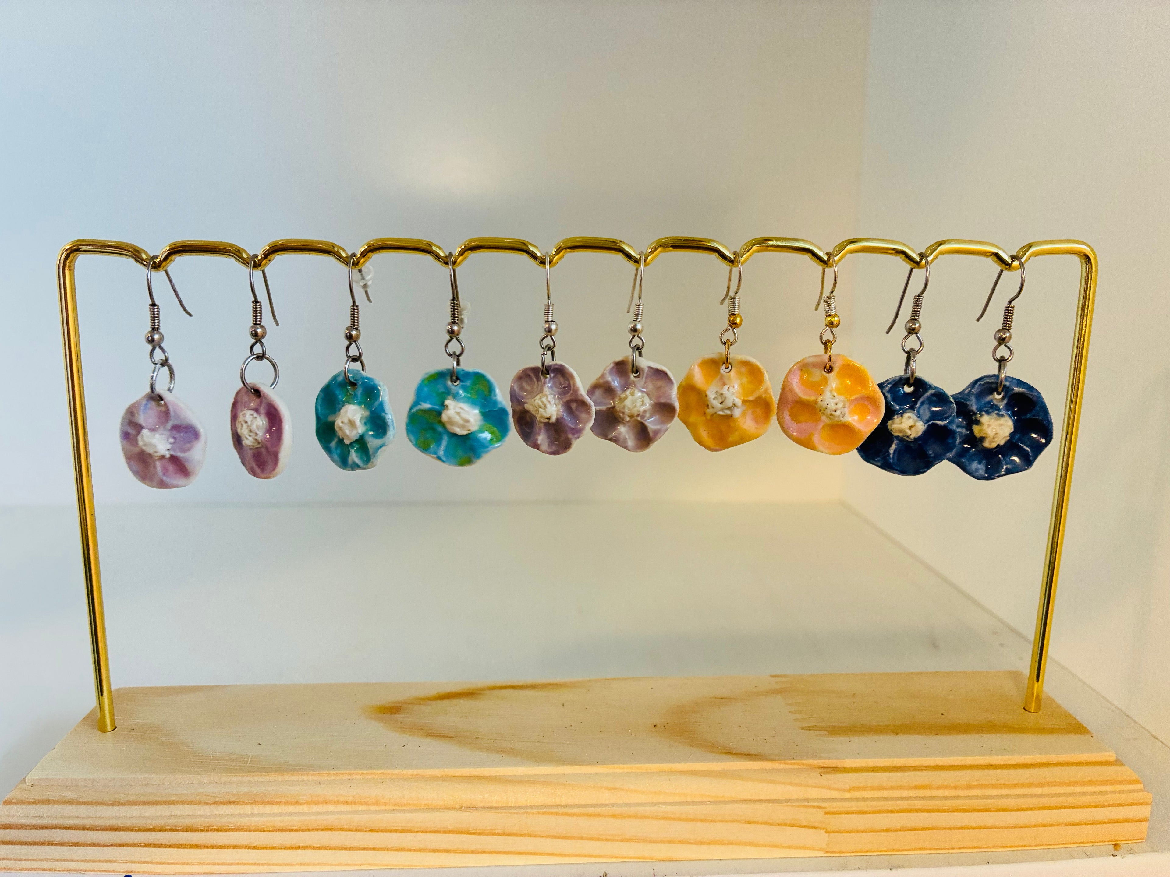 Boucles d’oreilles Marguerite Rosée
