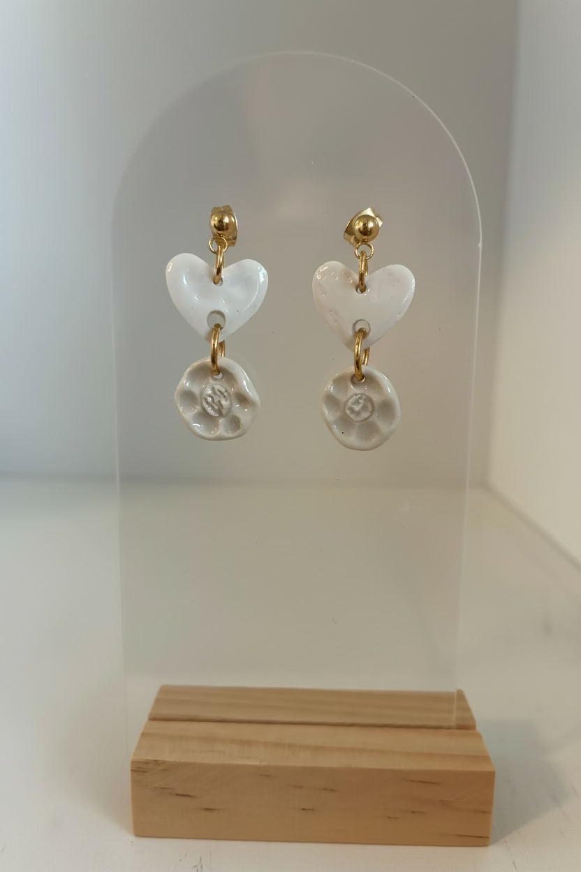 Boucles d'oreilles: Blanc Vintage