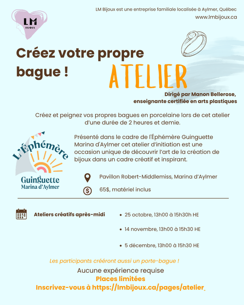 Atelier - Créez votre propre bague en porcelaine
